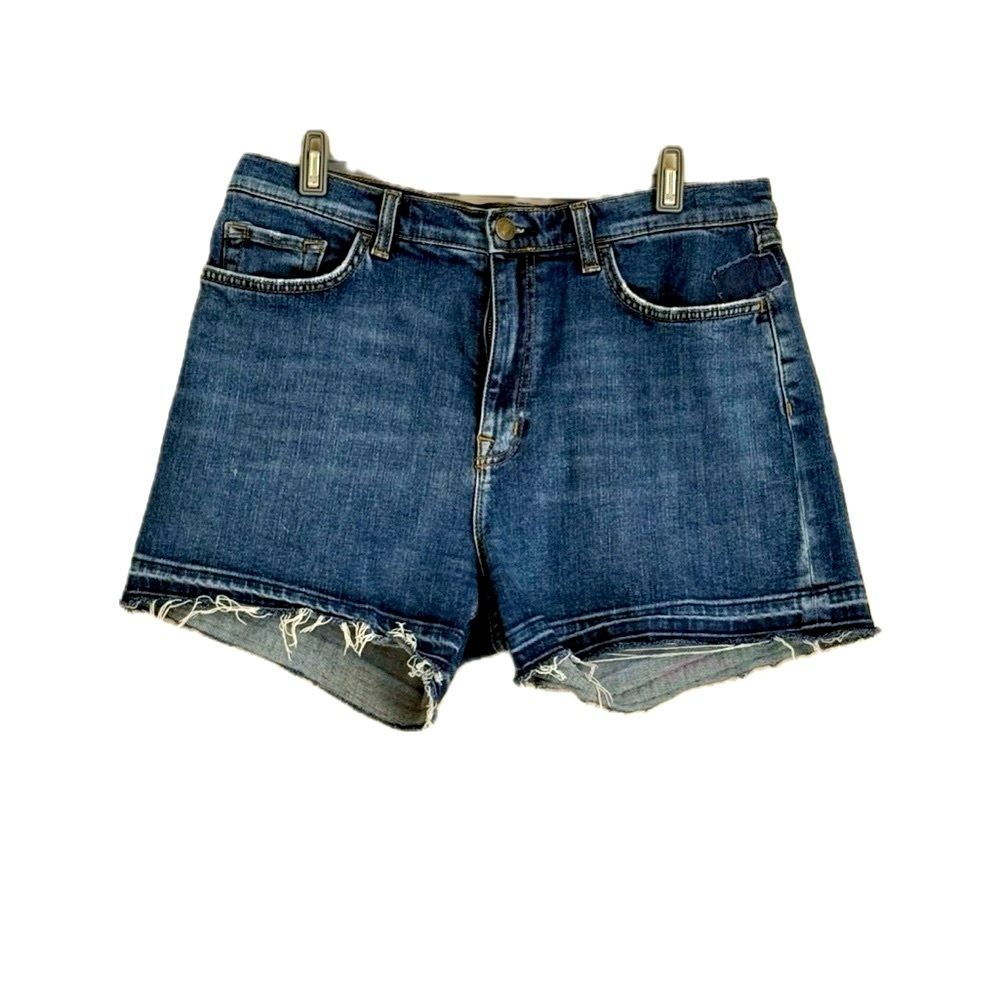 Current/Elliott Classic Blue Denim Raw Cut Shorts SZ.31
